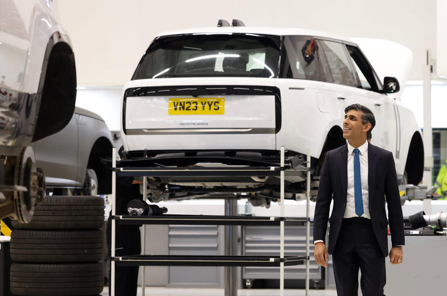 Rishi Sunak visits Jaguar Land Rover